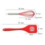 HXZ Silicone Kitchenware Set of 5 Cooking Spoon Shovel Egg Beater Brush Heat-Resistant Non-Stick Kitchen Tools Different Silicone Cutlery Provides Tools to Make Cooking Easier