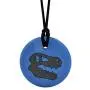 Munchables Dinosaur Skull - Sensory Chew Necklace for Boys (Navy/Black)