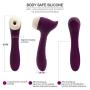 Wireless Waterproof Handheld Wand Massager with Heating Mode - Medical Silicone,USB Rechargeable,Powerful but Quiet Sucking Toys