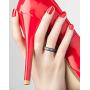Ikonfitness Silicone Wedding Ring, Two Piece Rubber Wedding Ring with Unique 3D Sculptured Flower Pattern, 6.5 mm Wide 2 Pack in Metal Box