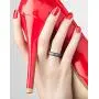 Ikonfitness Silicone Wedding Ring, Two Piece Rubber Wedding Ring with Unique 3D Sculptured Flower Pattern, 6.5 mm Wide 2 Pack in Metal Box