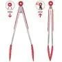 Kitchen Tongs, for BBQ 9/12 Inch Food Grade Stainless Steel Locking Tongs for Cooking, Strong and Sturdy Set of 2