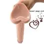 JRZDFXS Silicone 16 Inch Female Extra Huge Big Lifelike Personal Massage Wand Toys Body Massager with Large Balls and Head Brown Women for Female Beginner Personal Body