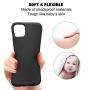 ZUSLAB Case for Apple iPhone 11 Silicone Gel Rubber Bumper Cover for iPhone 11 Slim Thin Hard Shell Shockproof Full-Body Protective Case - Black