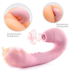 Heating and Sucking Electric Wand Massager 9 Frequency Vibration & Suction Silicone Portable Waterproof Clirorial Sucking Toys, T-Shirt