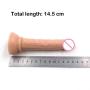 LAKEHUAO New Arrive 14.52.2CM Mini Dildo Realistic Insert Length with Suction Cup Silicone Toys for Woman Men Games Tools