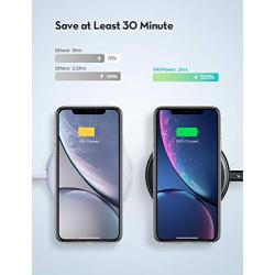 RAVPower Fast Wireless Charger 10W Max with QC 3.0 Adapter, Compatible with iPhone 11/11 Pro/11 Pro Max/Xs MAX/XR/XS/X /8/8 Plus, Galaxy Note 10/ Note10 Plus/S10/S9/S8 and More