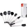 JunbosiKitchenware Kitchen Tools Stainless Steel Pipe Handle Silicone Kitchenware High Temperature Silicone Kitchenware 8 Piece Set