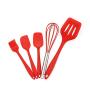 JunbosiKitchenware Baking Kitchenware Silicone Kitchenware Set High Temperature Scraper Brush Silicone Shovel,Red