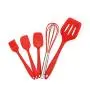 JunbosiKitchenware Baking Kitchenware Silicone Kitchenware Set High Temperature Scraper Brush Silicone Shovel,Red