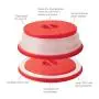 Tovolo Vented, Easy Grip, Collapsible Microwave Cover, 10.5 Inch, Red