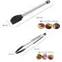 Kitchenware Utensils Set 8 Piece Premium Silicone Stainless steel Heat Resistant Non-Stick Cooking Professional Tools Black