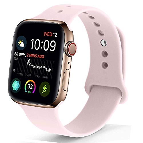NUKELOLO Sport Band Compatible with Apple Watch 38MM 40MM 42MM 44MM,Soft Silicone Replacement Strap Compatible for Apple Watch Series 5/4/3/2/1