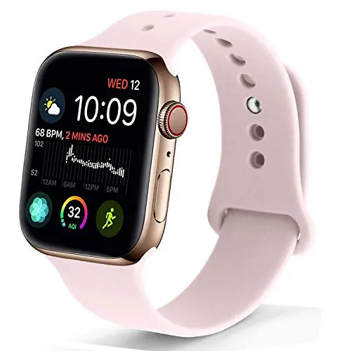 NUKELOLO Sport Band Compatible with Apple Watch 38MM 40MM 42MM 44MM,Soft Silicone Replacement Strap Compatible for Apple Watch Series 5/4/3/2/1