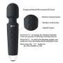 CNHIDEE Massager Personal Handheld Women Cellulite Massage Mini Therapy Tool kneading Neck Back Head Foot Wand Cordless Magic Waterproof Multi Speed 20X Rechargeable Silicone (Black)