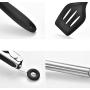 YWT Non Stick Silicone Kitchen Utensils Set of 11 with Storage Bucket - Silicone Kitchenware Set Cooking Shovel Spoon Tool Black Suitable for Cooking and Baking