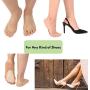 Soxbang Fabric Metatarsal Pads 4 Pairs Ball of Foot Cushions Arch Support Foot Pads (4beige, Medium)