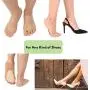 Soxbang Fabric Metatarsal Pads 4 Pairs Ball of Foot Cushions Arch Support Foot Pads (4beige, Medium)
