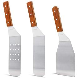 Juvale Griddle Spatula Set for Flat Tops - Restaurant Quality Cooking Utensils - Stainless Steel, Set of 3