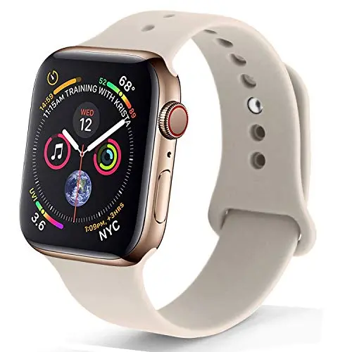 NUKELOLO Sport Band Compatible with Apple Watch 38MM 40MM 42MM 44MM,Soft Silicone Replacement Strap Compatible for Apple Watch Series 5/4/3/2/1