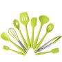 10 Pcs Kitchenware Silicone Heat Resistant Kitchen Cooking Utensils Non Stick Baking Tool Cooking Tool Sets Barbecue Tool Set,Green