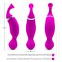 12 Frequency Vibranting & Sucking Toys Waterproof Rechargeable Handheld Massager Wand with Sucking Function,Powerful But Quiet,Medical Silicone