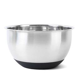 Stainless Steel Mixing Bowl with Ergonomic Non-Slip Silicone Base Professional Kitchenware (20cm)