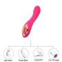 USB Magnetic Rechargeable Silicone 10 Frequency Magic Wand C-Lítoris V-?brátor Toys -Rose Red By Dwoon