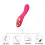 USB Magnetic Rechargeable Silicone 10 Frequency Magic Wand C-Lítoris V-?brátor Toys -Rose Red By Dwoon