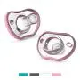 Nanobebe Pacifiers 0-3 Month - Orthodontic, Curves Comfortably with Face Contour, Award Winning for Breastfeeding Babies, 100% Silicon - BPA Free. Perfect Baby Registry Gift 2pk,Pink