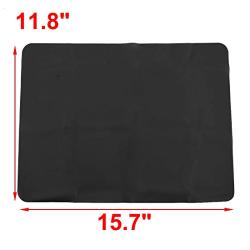 uxcell Silicone Kitchenware Rectangle Heat Resistant Teapot Cup Bowl Coaster Mat Pad Black