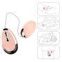 Romi Silicone Eggs 10-frequency Vibrations Wired Remote Control G-spot Vagina and Clitoris Stimulation Female Masturbation or Couples Sex Toys (Pink)