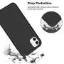 Anuck iPhone 11 Case, Anti-Slip Liquid Silicone Gel Rubber Bumper Case with Soft Microfiber Lining Cushion Slim Hard Shell Shockproof Protective Case Cover for Apple iPhone 11 6.1" 2019 - Black