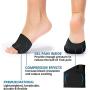 Metatarsal Sleeve with Gel Pads - 2 Pairs - Ball of Foot Cushions with Soft Gel - Fabric Compression - Help Metatarsalgia, Mortons, Neuroma, Calluses Blisters, Diabetic Feet - for Women, Men (Black)
