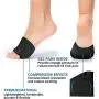 Metatarsal Sleeve with Gel Pads - 2 Pairs - Ball of Foot Cushions with Soft Gel - Fabric Compression - Help Metatarsalgia, Mortons, Neuroma, Calluses Blisters, Diabetic Feet - for Women, Men (Black)
