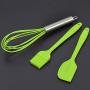 Lis-shan Silicone Spatulas Set, 5-Piece Silicone Kitchen Utensils Set Heat Resistant Silicone Kitchenware for Cooking Baking Cake Decorating