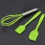 Lis-shan Silicone Spatulas Set, 5-Piece Silicone Kitchen Utensils Set Heat Resistant Silicone Kitchenware for Cooking Baking Cake Decorating
