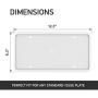 Rightcar Solutions Flawless Silicone License Plate Frame - Rust-Proof. Rattle-Proof. Weather-Proof. - White