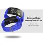 NotoCity Compatible Samsung Gear Fit2 Pro Band Solft Silicone Gear Fit2 Watch Strap for Samsung Gear Fit2 Pro Smartwatch Bands(Dark Blue, Large)