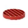 OXO Silicone Pressure Cooker Set 3 Piece Egg Steamer Basket Cooking Rack, Red Yellow Green