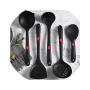 Premium Quality Silicone Cooking Tool Sets Kitchen Cooking Utensils Kitchenware Cookware/Turner Colander Strainer Soup Spoon,Red 5Pcs