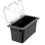 Carlisle 3066203 StorPlus Third Size Food Pan, Polycarbonate, 6" Deep, Black