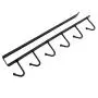 MOVEmen Kitchen Storage Rack Cupboard Hanging Hook Hanger Chest Storage Organizer Holder Jewelry Stand Kitchenware Umbrella Hanger Door Shower Curtain Hook Toothpaste Holder Mop Shelf (Black)