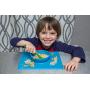 ezpz Happy Bowl - One-Piece Silicone placemat + Bowl (Blue)