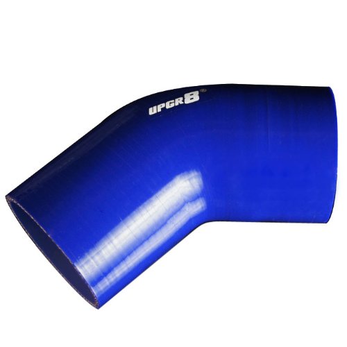 Upgr8 Universal 4-Ply High Performance 45 Degree Elbow Coupler Silicone Hose (3.15"(80MM), Blue)