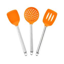 UPKOCH 1 Set Silicone Heat-Resistant Cooking Utensils Non-Stick Kitchenware with Metal Handle