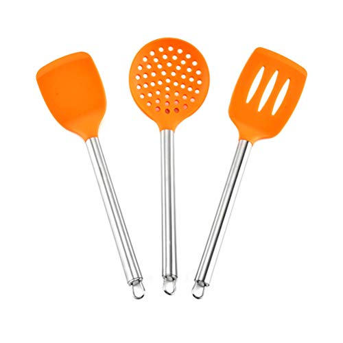 UPKOCH 1 Set Silicone Heat-Resistant Cooking Utensils Non-Stick Kitchenware with Metal Handle