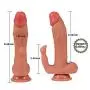 Wushuangyu Lifelike Massager Waterproof Realistic Silicone Di&DLO Body Massage Soft and Health Flesh - Vibrant Toy