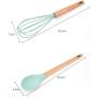 SKYyao Kitchen utensil set Silicone Kitchenware 6-piece set non-stick pan green cooking colander set kitchen tools