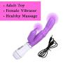 Vibrator G Spot Waterproof Rabbit Silicone RechargeableFemale Toy for Home Body Relaxation Healthy Massage | Vibrateur Femme (Purple)